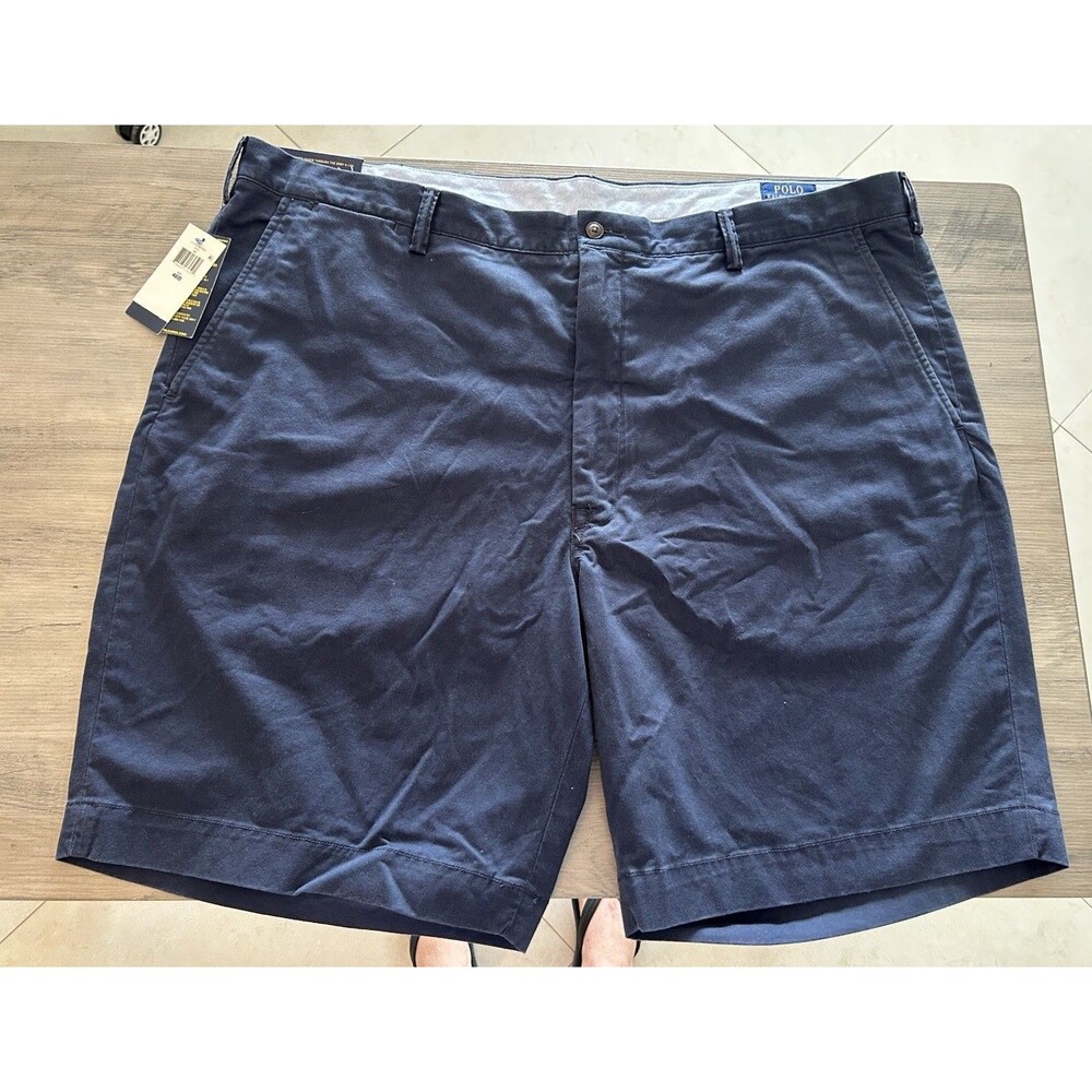 NEW! Polo Ralph Lauren Shorts Mens Navy Blue Classic Fit 9” Chino Size 46B